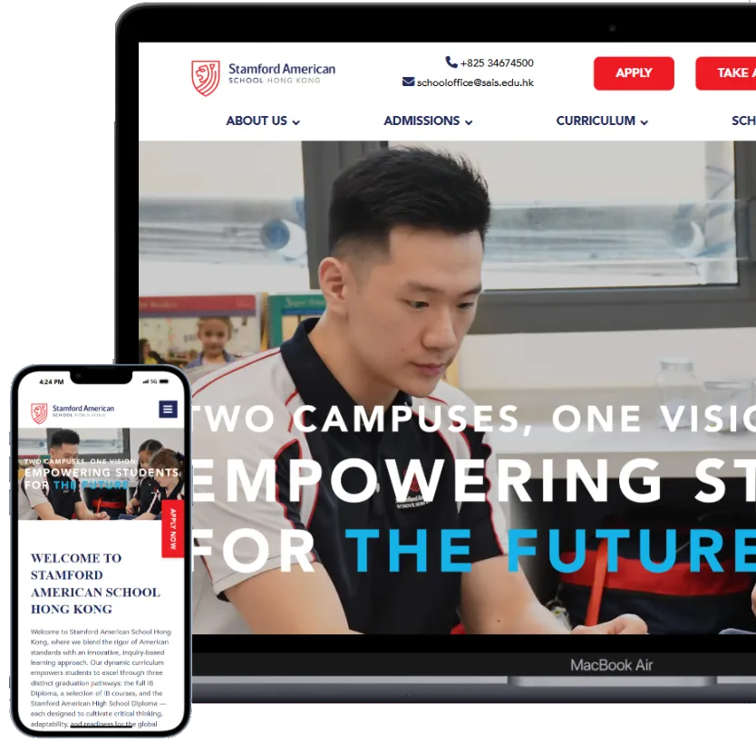 sais.edu.hk on laptop and mobile