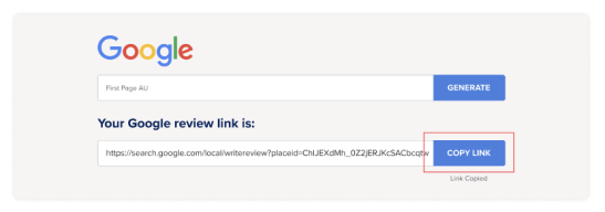 Google Review Link Generator Step Process 2