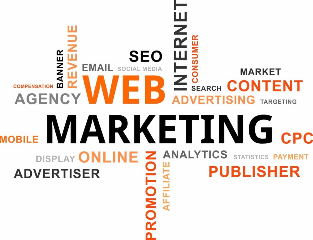 word cloud - web marketing