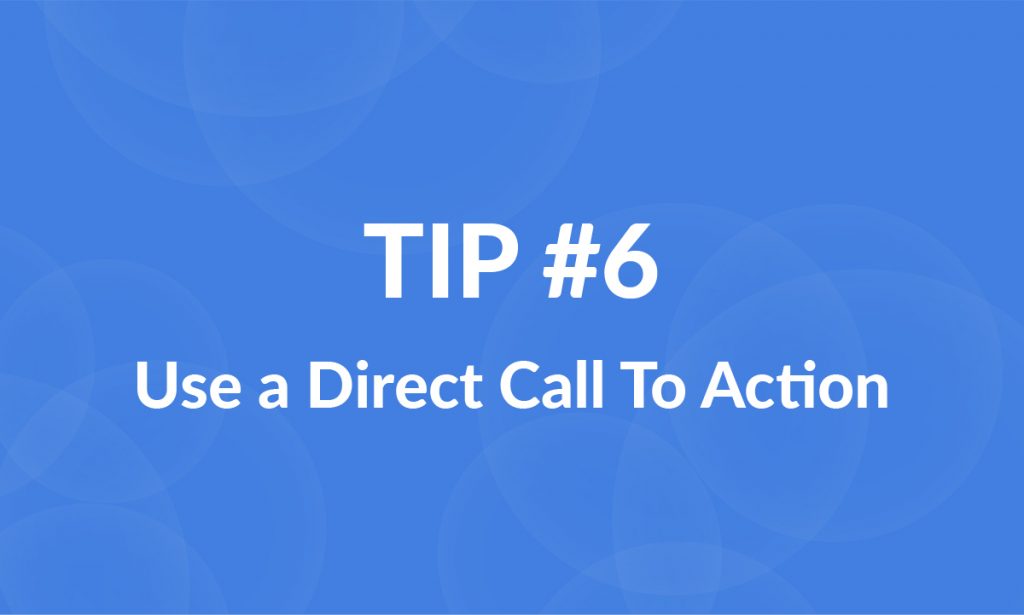 great landing pages use calls to action