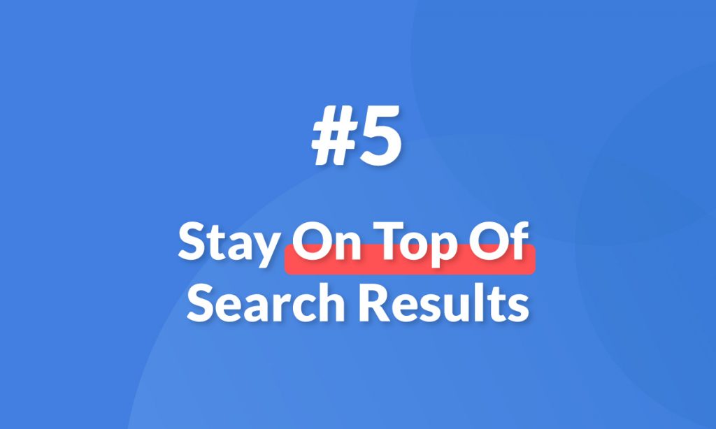 stay on top of local search results