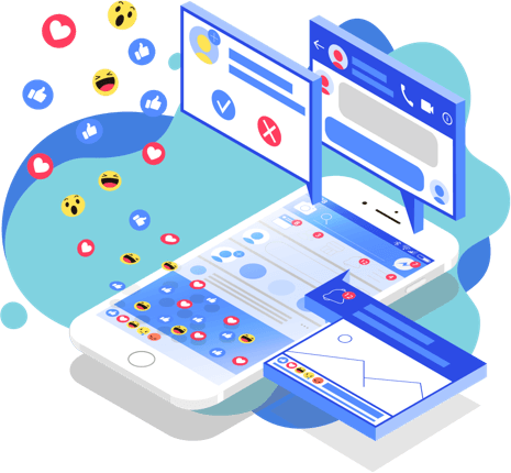 Phone ringing with social media notifications