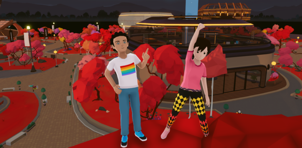 Avatars in the Decentraland virtual world