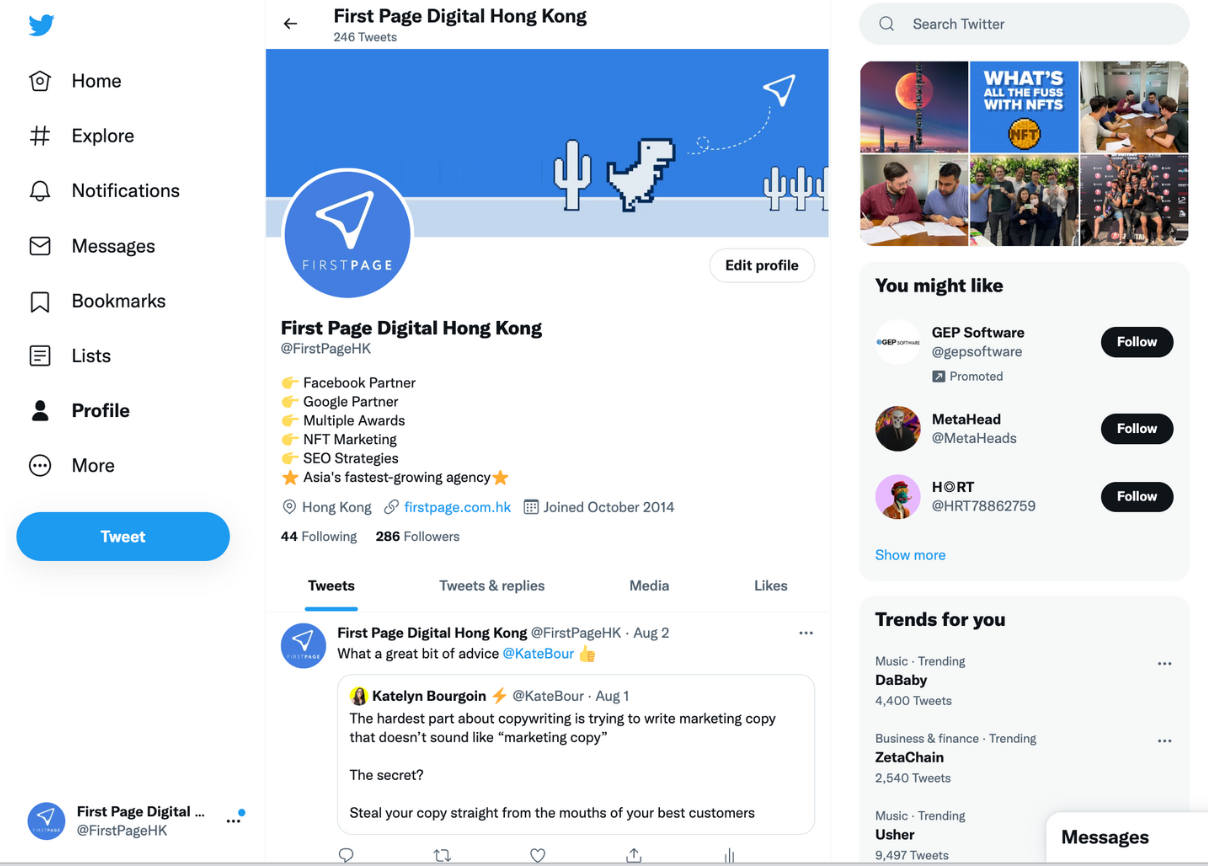 Twitter 讓您可同時獲得品牌信任、參與度及高質量的潛在客戶!