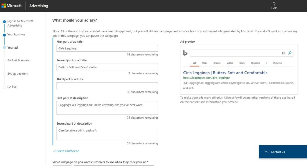 使用您的 Bing 廣告創建吸引人的廣告。