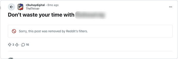Damaging Content Removal
