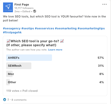 Online LinkedIn Polling