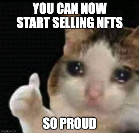 NFT guide, Start selling your NFT