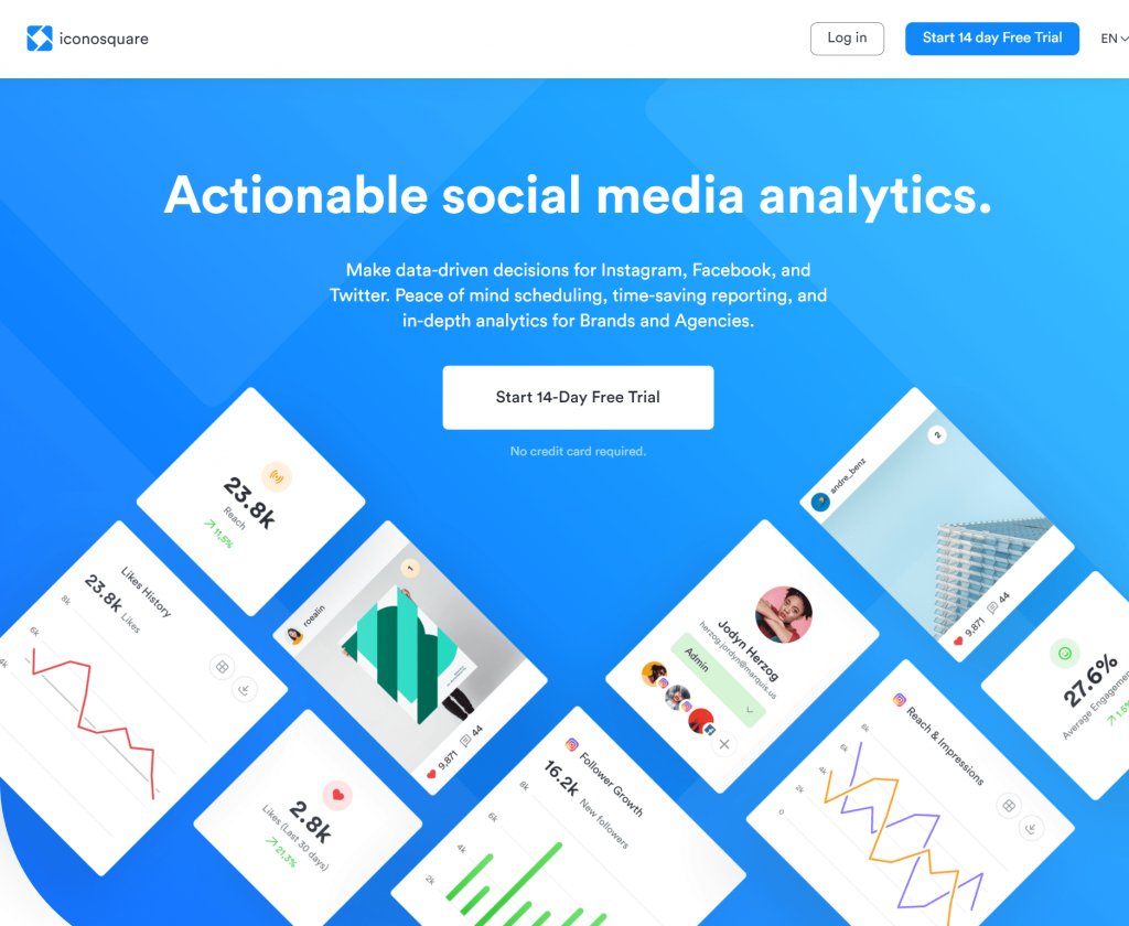 Get insightful analytics from Iconosquare