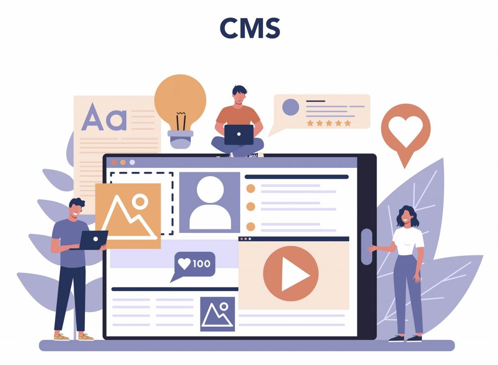 Process to build a website with a Content Management System CMS